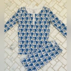 Roller Rabbit Kids Blue Monkey Pajamas (size: 12)